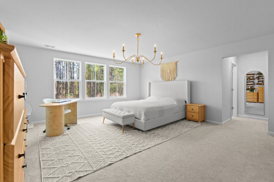 Furnished interior view inside a new home in Sweetgrass at Summers Corner, Summerville (Image 24).