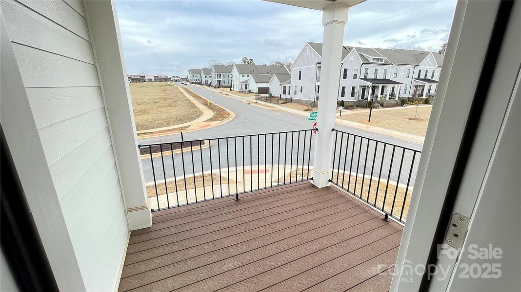 Covered Balcony off Bedroom #3 Example-Merlot Floorplan