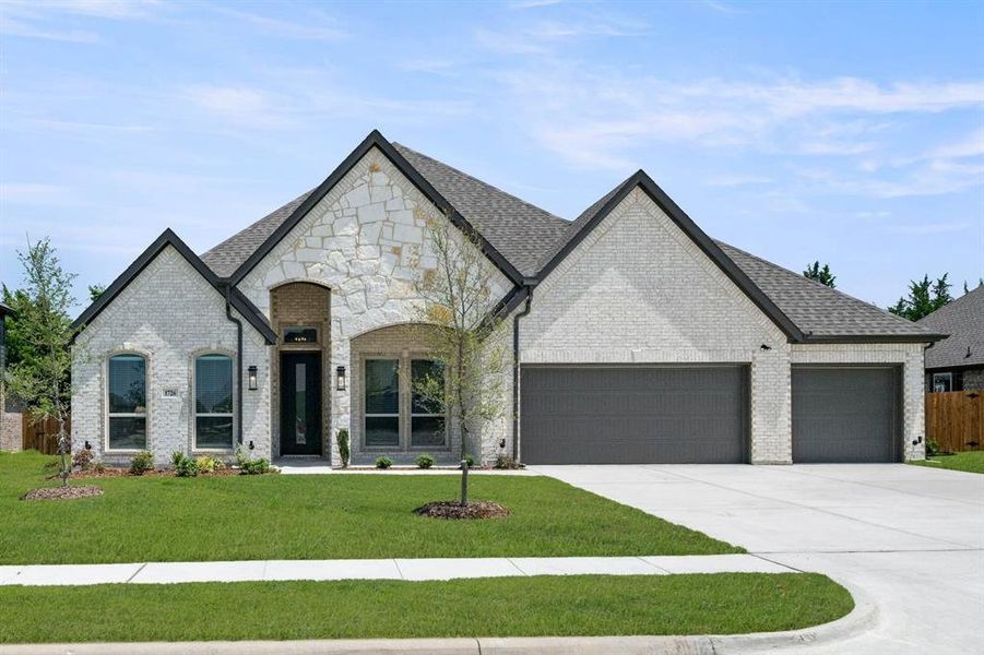 Front exterior of a new home in Bear Creek, Cedar Hill, TX, highlighting curb appeal (Image 23).