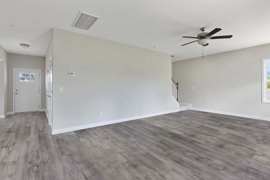 Representative unfurnished interior of a home built from the Meadowbrook by Caviness & Cates Communities in Sutherland Station at Olde Liberty, Franklinton (Image 143). Representative unfurnished interior of a home built from the Meadowbrook by Caviness & Cates Communities in Sutherland Station at Olde Liberty, Franklinton (Image 143).