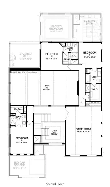 2D floor plan layout for the Brookside by Landon Homes in Fields - Brookside North, Frisco, TX (Image 4). 2D floor plan layout for the Brookside by Landon Homes in Fields - Brookside North, Frisco, TX (Image 4).
