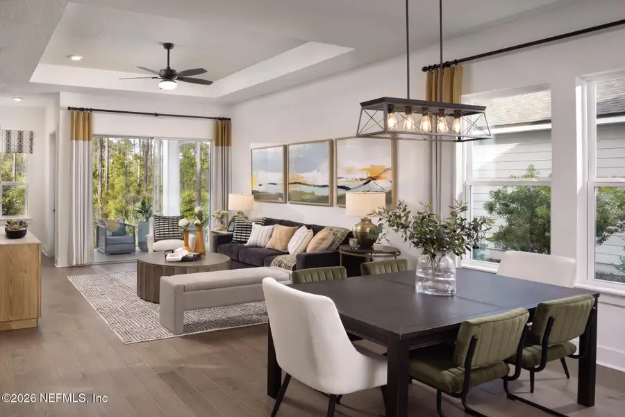 Furnished interior view inside a new home in Crosswinds 40’, Ponte Vedra (Image 4).