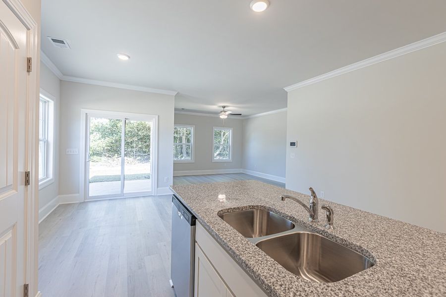 Representative furnished interior of a home built from the Habersham II by Great Southern Homes in Old Charleston Acres, Pelion (Image 11).
