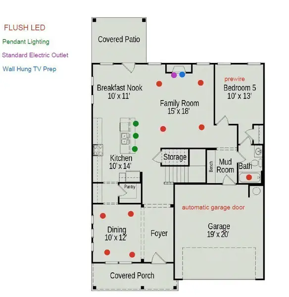 2D floor plan layout of this home in Stratford Station, Lebanon, TN (Image 3).