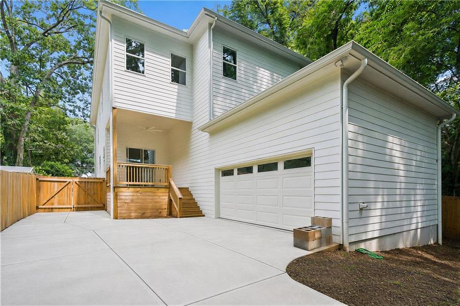 Exterior details and patio area of a home in , Atlanta (Image 1). Exterior details and patio area of a home in , Atlanta (Image 1).