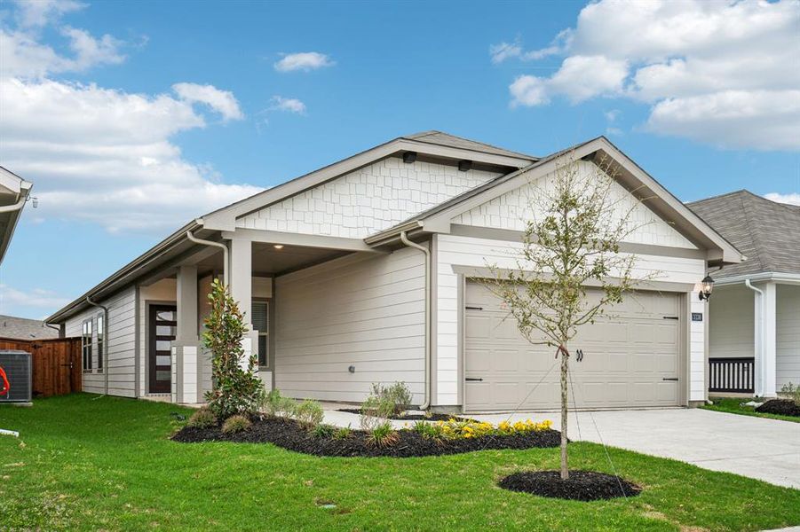 Front exterior of a new home in Lakehaven - Spring Series, Farmersville, TX, highlighting curb appeal (Image 21).