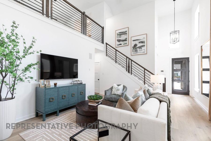 Furnished interior view inside a new home in Santa Rita Ranch: 40-45ft. lots, Liberty Hill (Image 9).