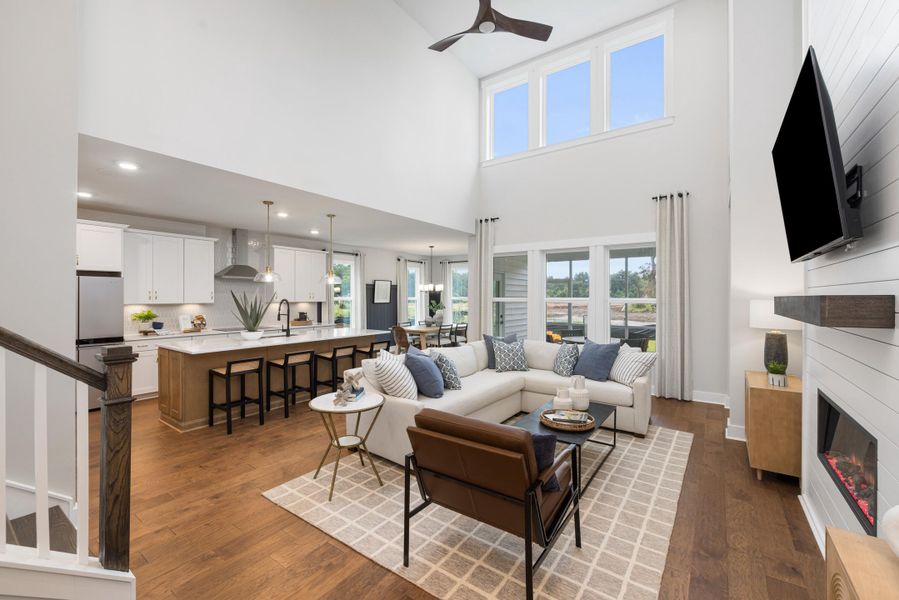 Furnished interior view inside a new home in The Oaks, Goose Creek (Image 11).