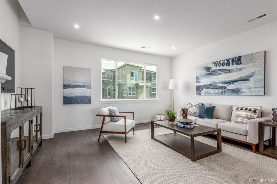 Furnished interior view inside a new home in The Commons at Victory Ridge, Colorado Springs (Image 3).