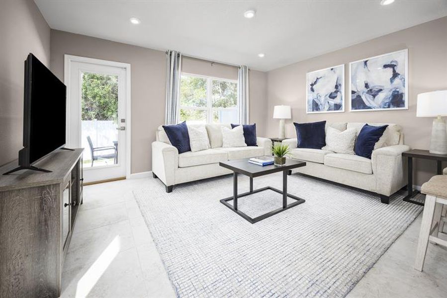 Representative furnished interior of a home built from the Flamingo Ww by Ryan Homes in Kirkwood Grove, Jacksonville (Image 11).