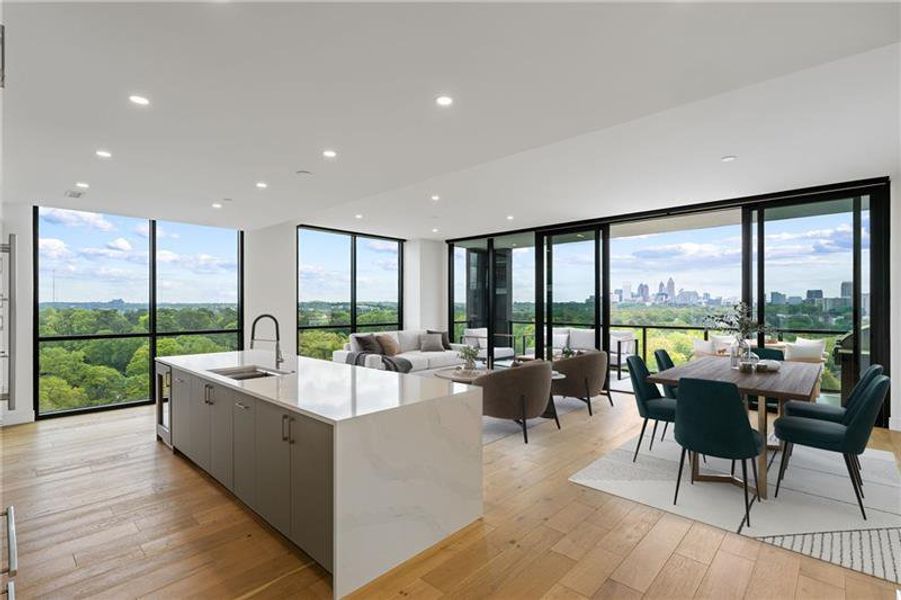 Furnished interior view inside a new home in The Dillon Buckhead, Atlanta (Image 6).