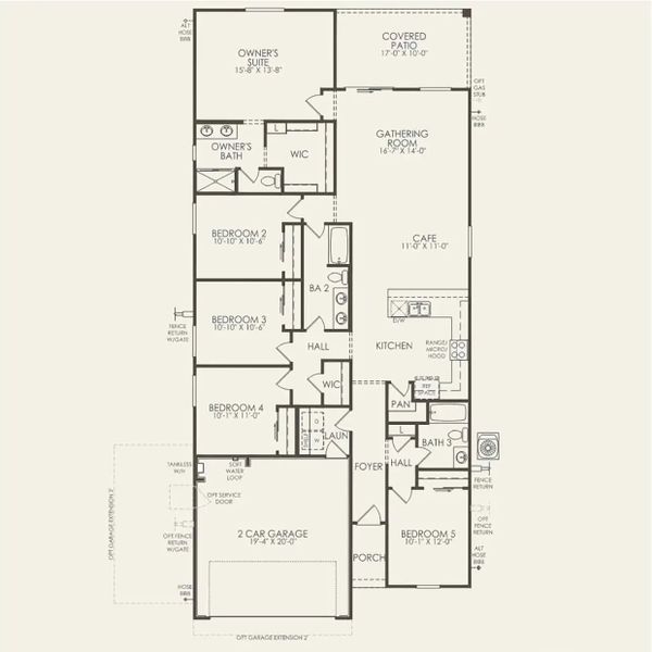 2D floor plan layout of this home in Festival Foothills, Buckeye, AZ (Image 4). 2D floor plan layout of this home in Festival Foothills, Buckeye, AZ (Image 4).