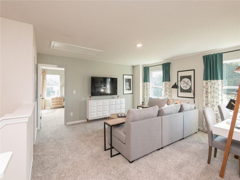 Furnished interior view inside a new home in Westmont Preserve, Powder Springs (Image 7).