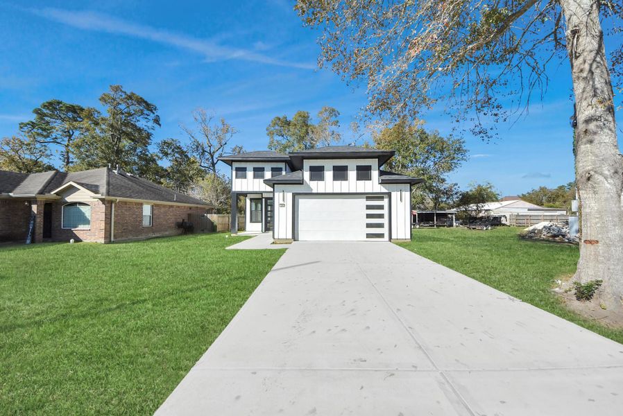 Front exterior of a new home in , Dayton, TX, highlighting curb appeal (Image 16). Front exterior of a new home in , Dayton, TX, highlighting curb appeal (Image 16).