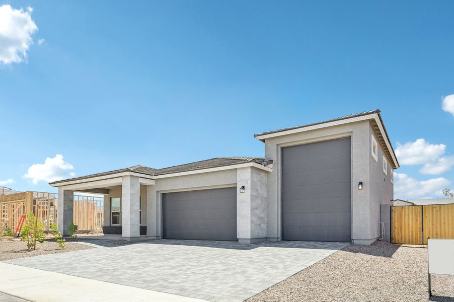 Exterior elevation. Colors and finishes may vary. Exterior elevation. Colors and finishes may vary.