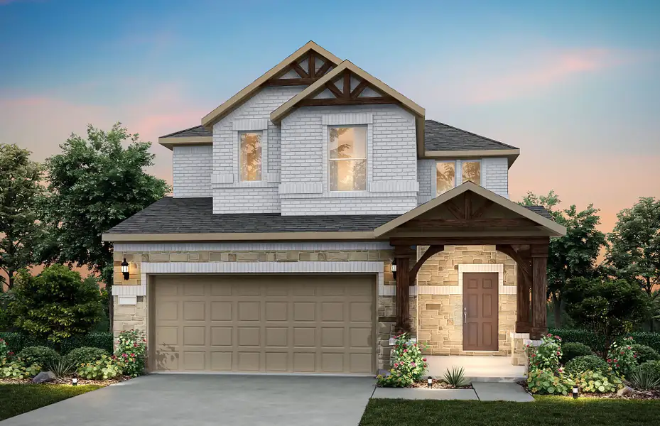 Representative exterior photo of a completed home built from the Crested Butte by Pulte Homes in Ribbonwood, Aubrey, TX (Image 2).