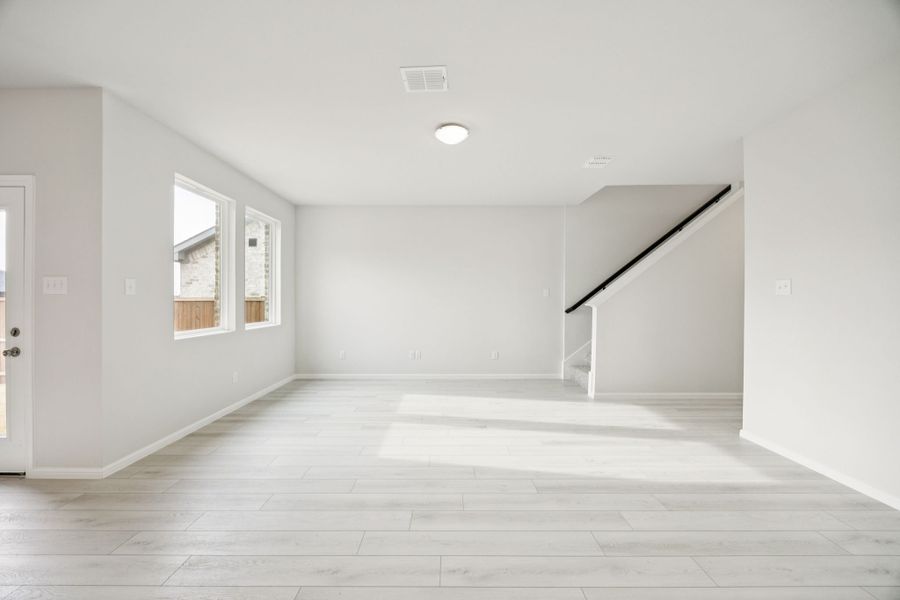Representative unfurnished interior of a home built from the Dawson by Megatel Homes in Sicily, Princeton (Image 10). Representative unfurnished interior of a home built from the Dawson by Megatel Homes in Sicily, Princeton (Image 10).