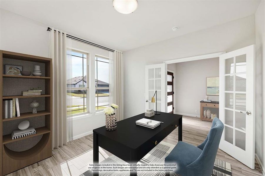 Furnished interior view inside a new home in Bear Creek Elements, Lavon (Image 7).