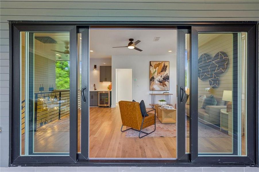 Exterior details and patio area of a home in , Atlanta (Image 3). Exterior details and patio area of a home in , Atlanta (Image 3).