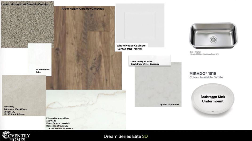 Sample of building materials used in homes in Windcress, Cove (Image 4). Sample of building materials used in homes in Windcress, Cove (Image 4).