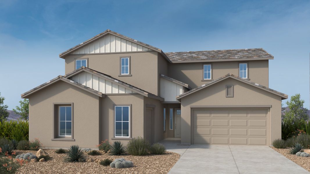 Representative exterior photo of a completed home built from the Glacier by Taylor Morrison in Verdin Passage Collection, Phoenix, AZ (Image 6).