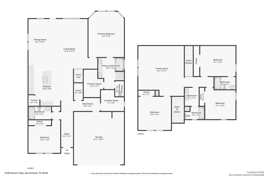 2D floor plan layout of this home in Arcadia Ridge - Classic Series, San Antonio, TX (Image 3).