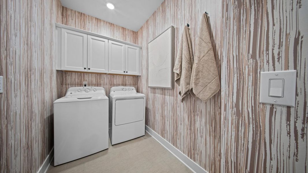 Representative furnished interior of a home built from the Harlow by DRB Homes in Bayberry, Raleigh (Image 45).
