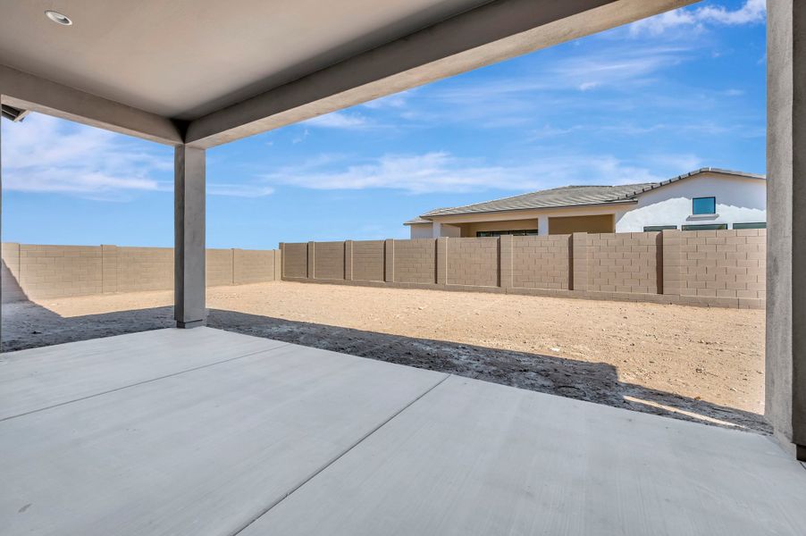 Exterior details and patio area of a home in Alta at Verrado Regent Hills, Buckeye (Image 4). Exterior details and patio area of a home in Alta at Verrado Regent Hills, Buckeye (Image 4).