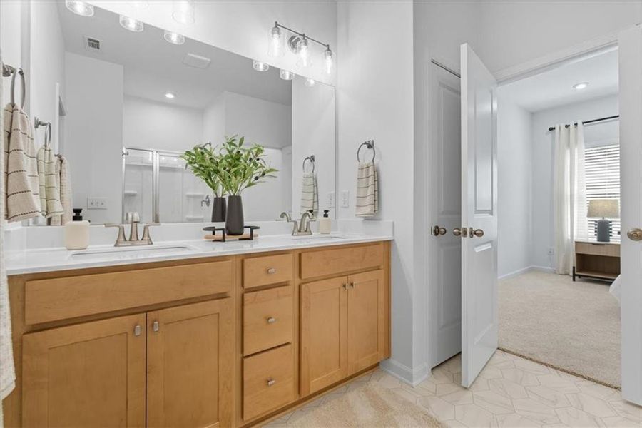 Furnished interior view inside a new home in Meadow Pines, Dallas (Image 16). Furnished interior view inside a new home in Meadow Pines, Dallas (Image 16).