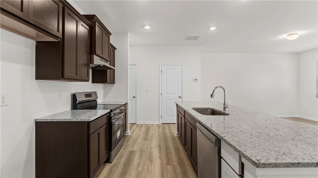 Furnished interior view inside a new home in Owen Preserve, Canton (Image 6).