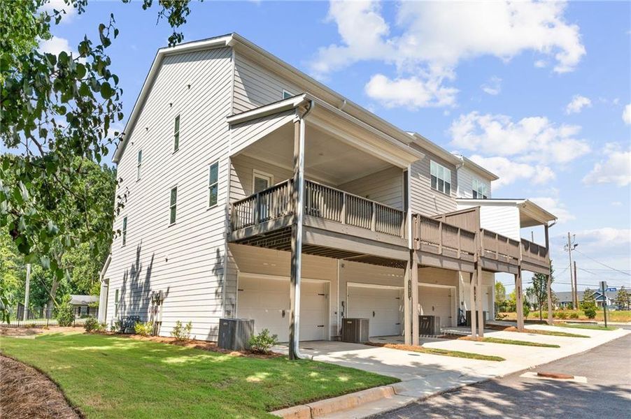 Exterior details and patio area of a home in East Park Village, Kennesaw (Image 22). Exterior details and patio area of a home in East Park Village, Kennesaw (Image 22).