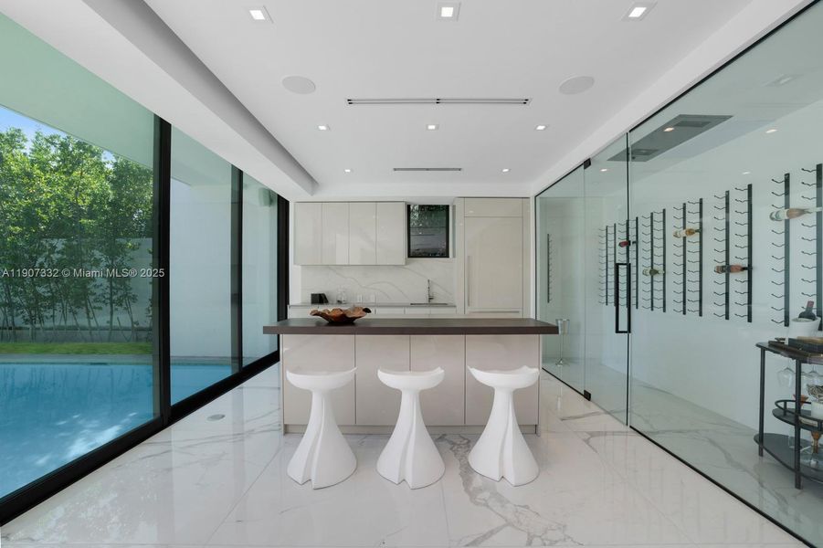 Furnished interior view inside a new home in , Miami Beach (Image 18). Furnished interior view inside a new home in , Miami Beach (Image 18).