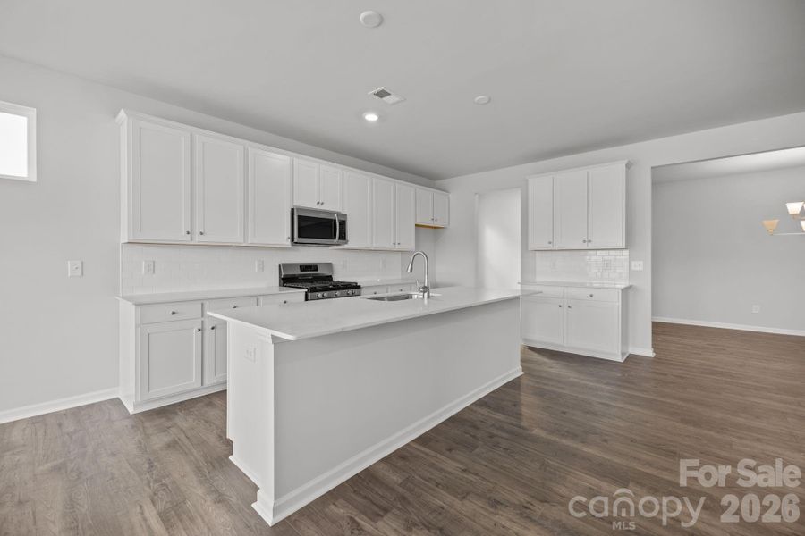 Furnished interior view inside a new home in Cottages at Wingate, Wingate (Image 11). Furnished interior view inside a new home in Cottages at Wingate, Wingate (Image 11).