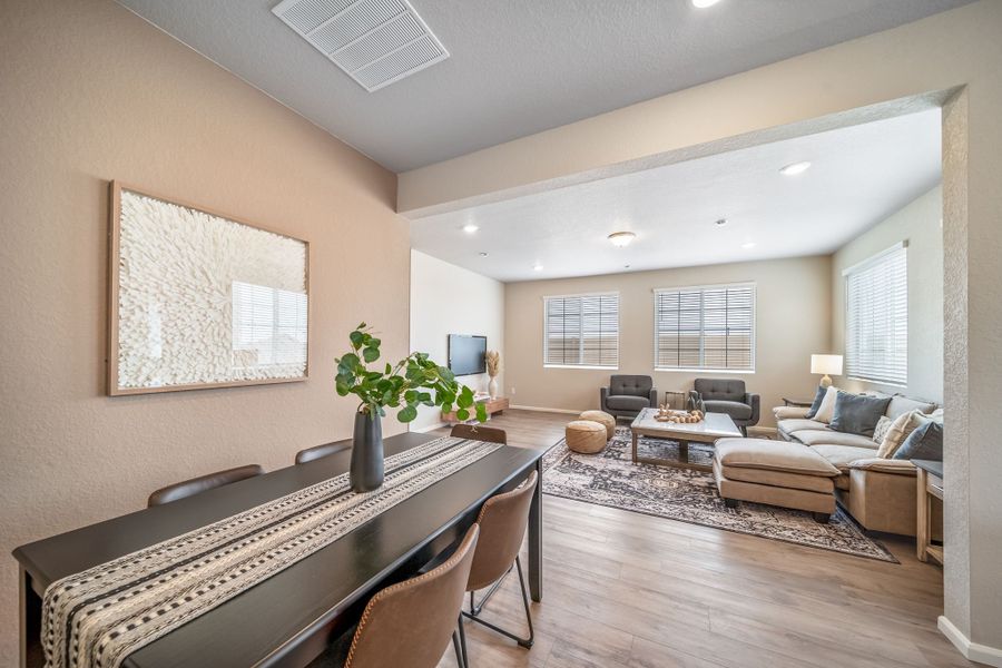 Furnished interior view inside a new home in Reunion, Commerce City (Image 15). Furnished interior view inside a new home in Reunion, Commerce City (Image 15).