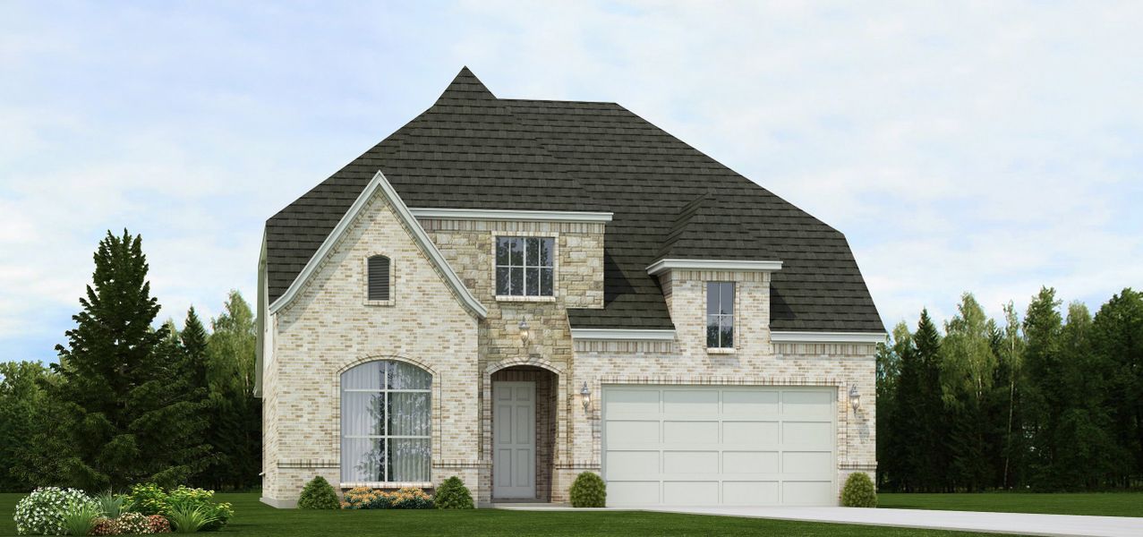 Representative exterior photo of a completed home built from the Auburn by Our Country Homes in Lakes of River Trails, Richland Hills, TX (Image 1).