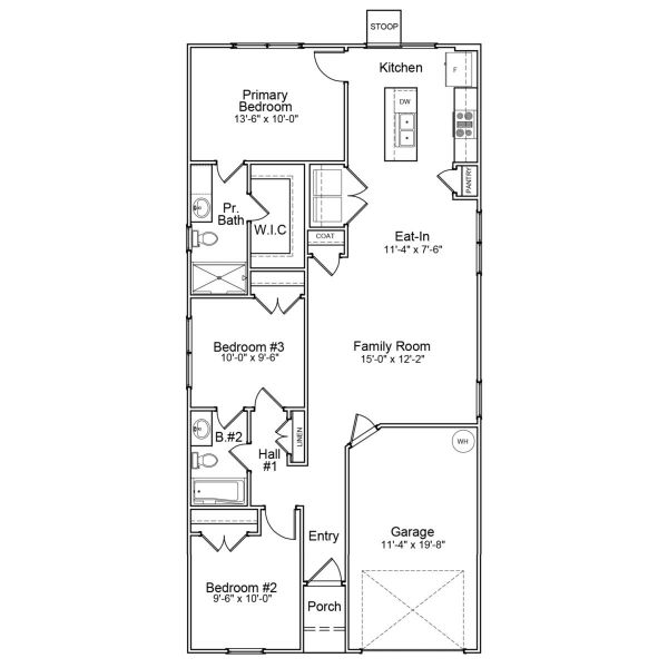2D floor plan layout for the Baker - Genesis Value Collection by Mungo Homes in Killians Crossing, Blythewood, SC (Image 3). 2D floor plan layout for the Baker - Genesis Value Collection by Mungo Homes in Killians Crossing, Blythewood, SC (Image 3).