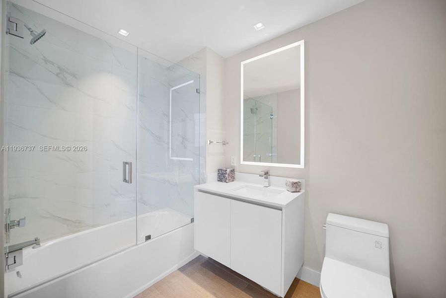 Furnished interior view inside a new home in , Miami (Image 16).