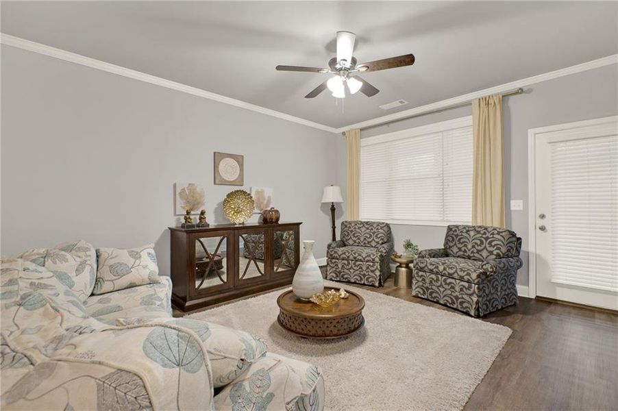 Furnished interior view inside a new home in , Flowery Branch (Image 29).