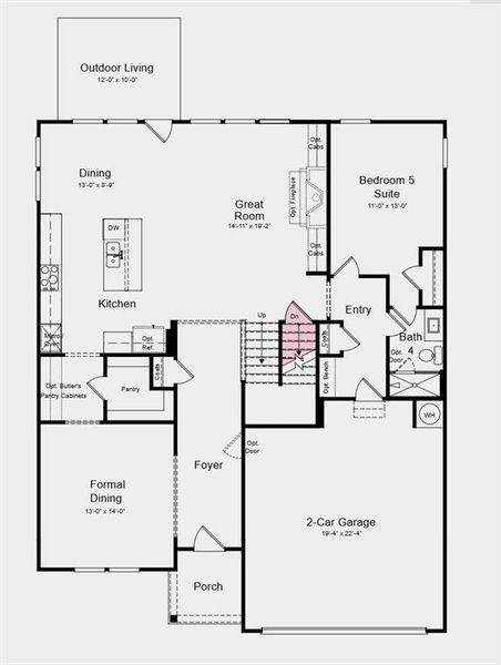 2D floor plan layout of this home in Bennett Farm, Loganville, GA (Image 2). 2D floor plan layout of this home in Bennett Farm, Loganville, GA (Image 2).