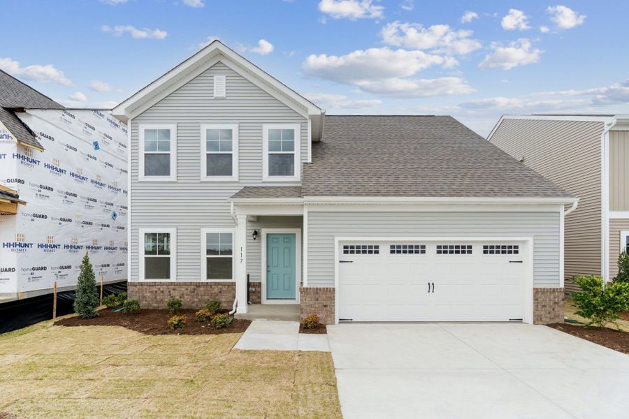 Representative exterior photo of a completed home built from the Maxwell by HHHunt Homes LLC in Charlotte’s Ridge, Middlesex, NC (Image 36).