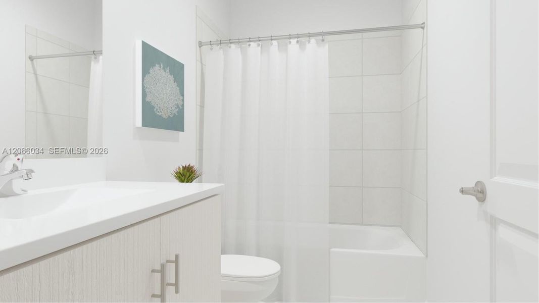 Furnished interior view inside a new home in Heron Pointe, Miami (Image 6).