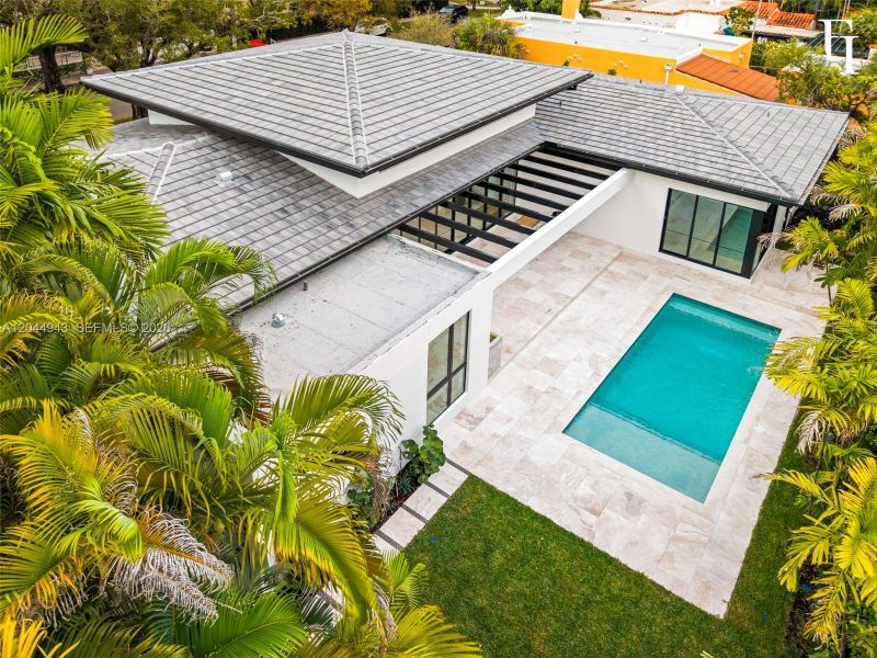 Exterior details and patio area of a home in , Coral Gables (Image 31). Exterior details and patio area of a home in , Coral Gables (Image 31).