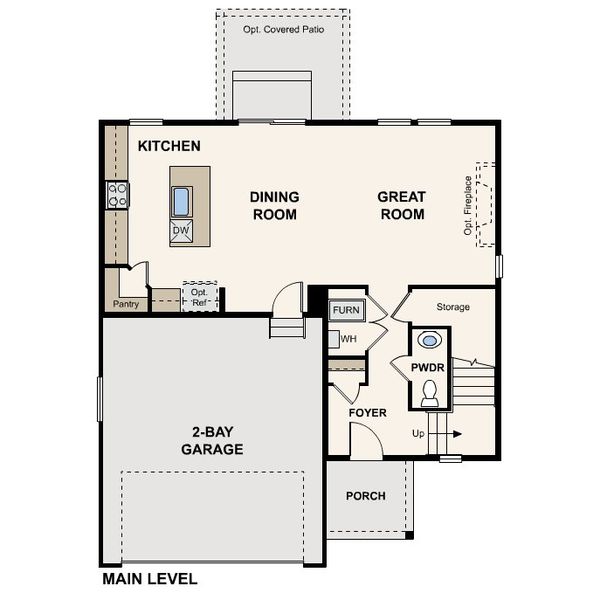 2D floor plan layout for the Mackenzie (36202) by Century Communities in Sweetgrass, Dacono, CO (Image 3).