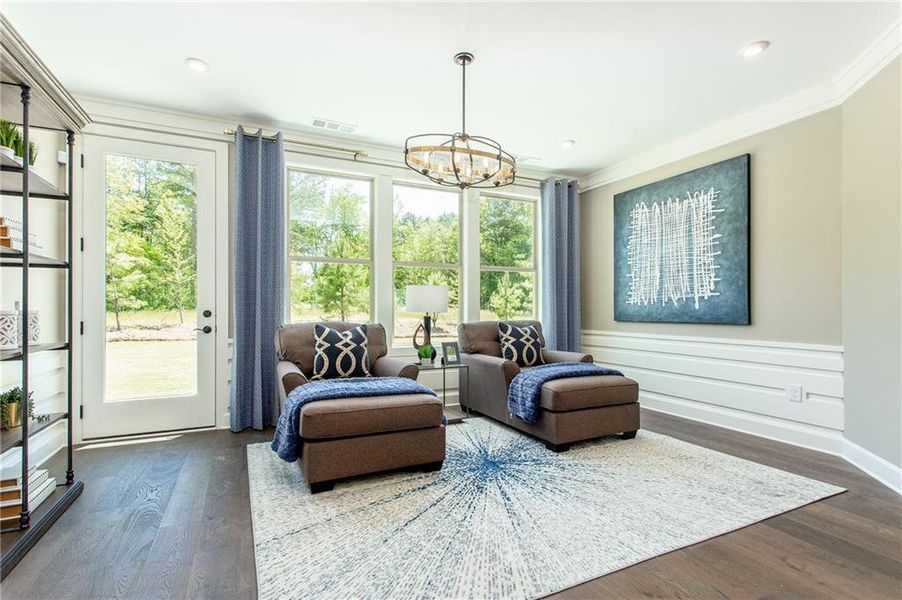 Furnished interior view inside a new home in Cresswind Georgia at Twin Lakes, Hoschton (Image 9). Furnished interior view inside a new home in Cresswind Georgia at Twin Lakes, Hoschton (Image 9).