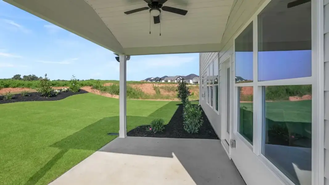 Exterior details and patio area of a home in Spring Ridge Reserve, Anderson (Image 27). Exterior details and patio area of a home in Spring Ridge Reserve, Anderson (Image 27).