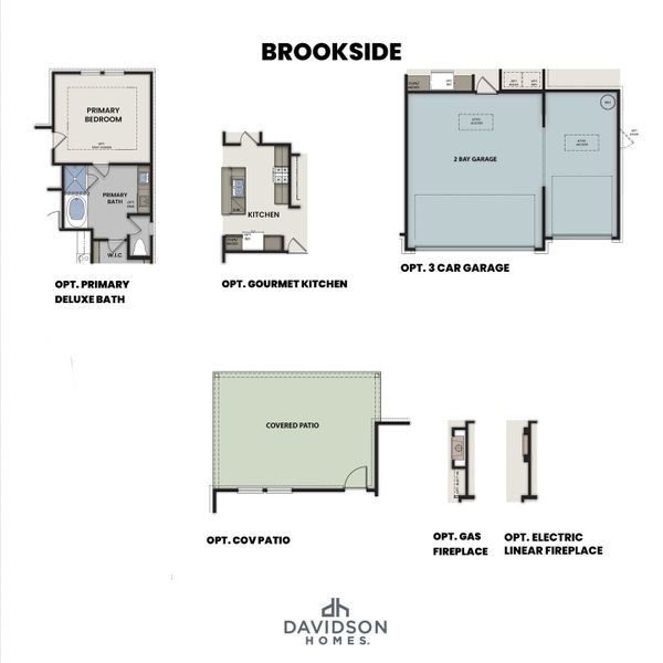 2D floor plan layout for the The Brookside E by Davidson Homes LLC in Enclave at Newport, Crosby, TX (Image 5). 2D floor plan layout for the The Brookside E by Davidson Homes LLC in Enclave at Newport, Crosby, TX (Image 5).