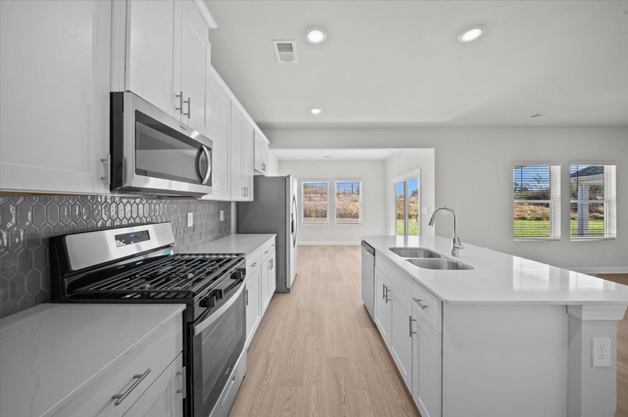 Furnished interior view inside a new home in Village at White Pine, Pendleton (Image 5). Furnished interior view inside a new home in Village at White Pine, Pendleton (Image 5).