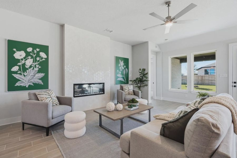 Representative furnished interior of a home built from the Aspen by Chesmar Homes in Alsatian Oaks, Castroville (Image 4).