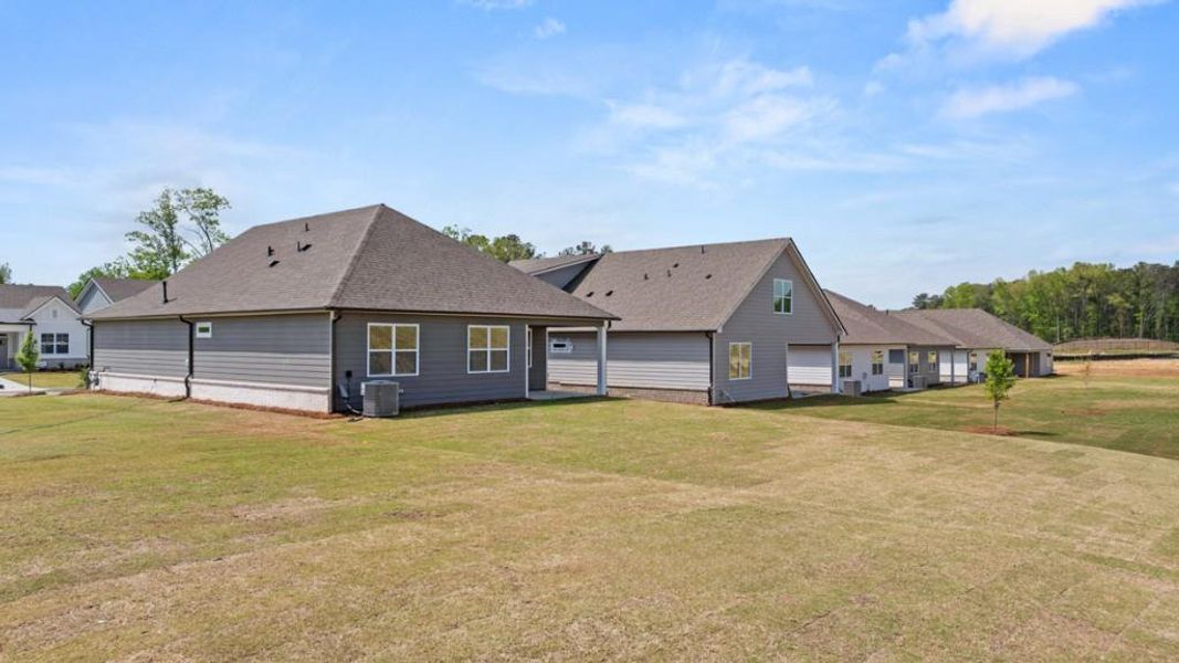 Front exterior of a new home in Hamptons at Riverwood North, Dallas, GA, highlighting curb appeal (Image 32).