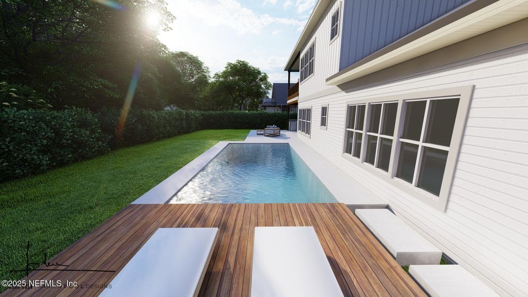 Exterior details and patio area of a home in , Atlantic Beach (Image 4).
